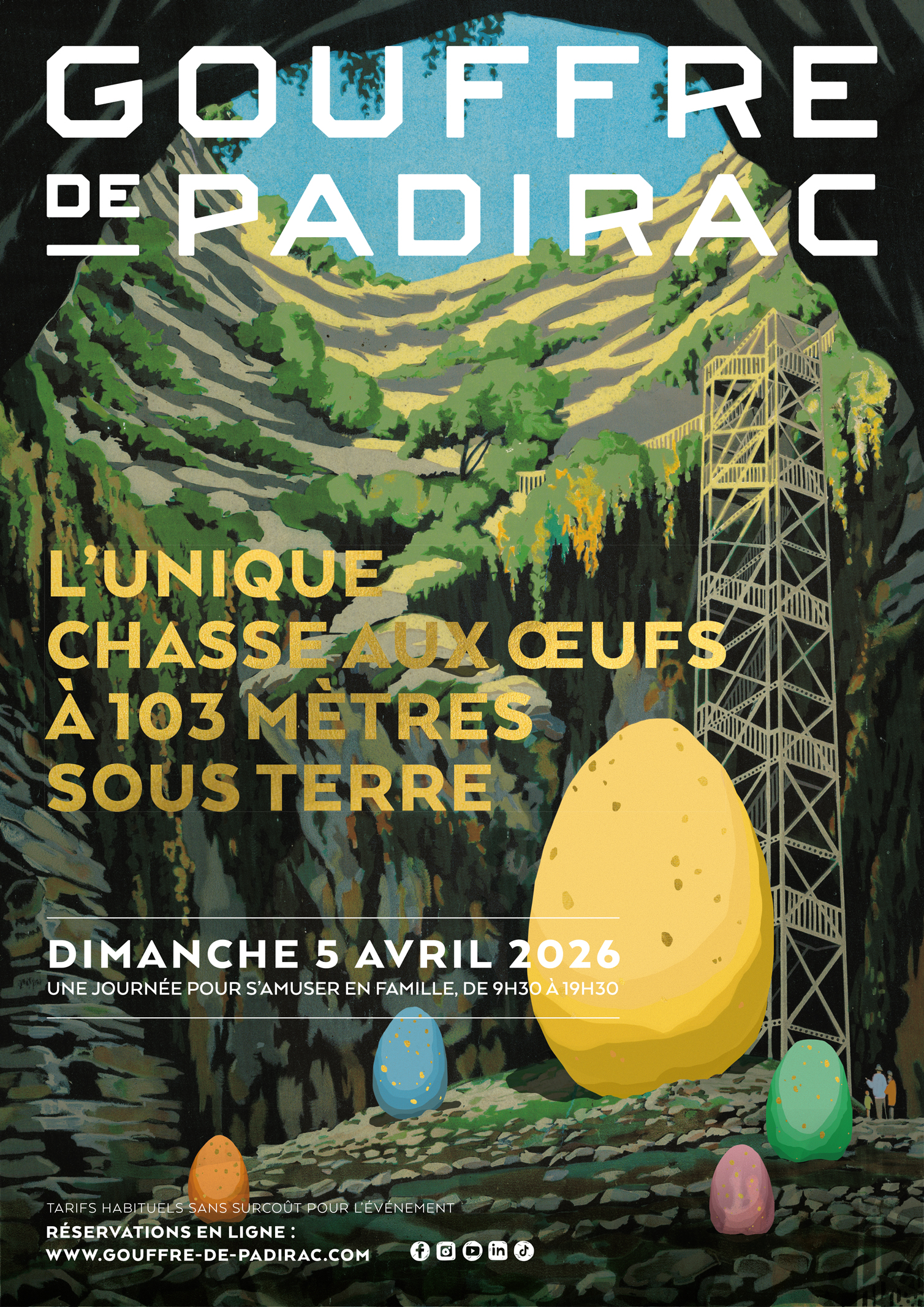 Chasse aux œufs à 103 mètres sous terre